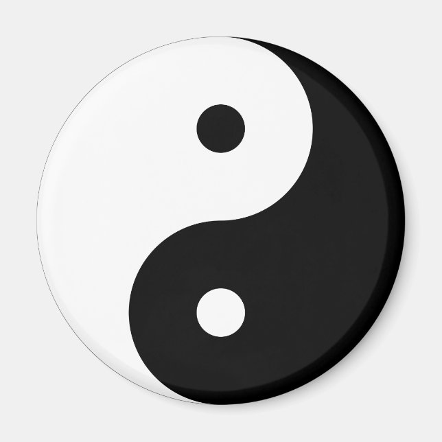 Yin and Yang Motivational Philosophical Symbol Magnet (Front)