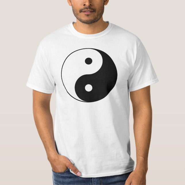 Yin and Yang Motivational Philosophical Symbol T-Shirt (Front)
