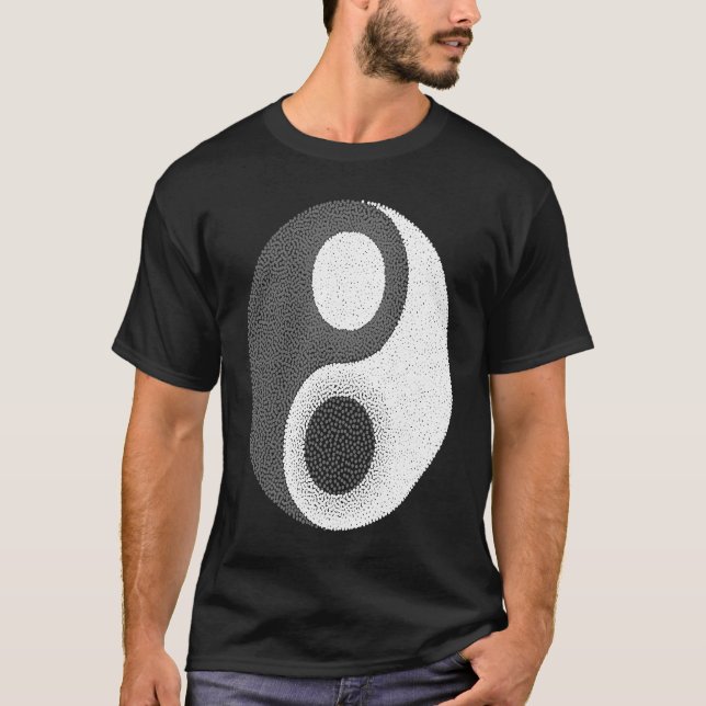 Yin and Yang New Age and Spiritual Yoga Meditation T-Shirt (Front)