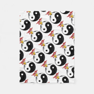 Yin and Yang Ornament Fleece Blanket