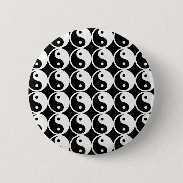 Yin and Yang Pattern 6 Cm Round Badge (Front)