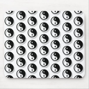 Yin And Yang Pattern Mouse Pad