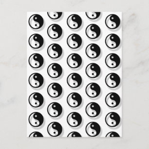 Yin And Yang Pattern Postcard