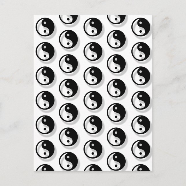 Yin And Yang Pattern Postcard (Front)
