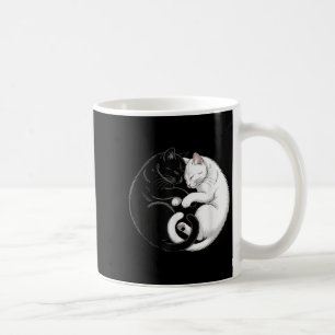 Yin And Yang Pet Cat Black White Cats Coffee Mug
