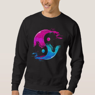 Yin and Yang Qi Gong Tai Chi Synthwave Fusion Wate Sweatshirt
