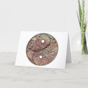 Yin and Yang Rock Art  Card
