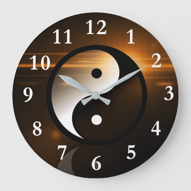 Yin and Yang Round Wall Clock (Front)