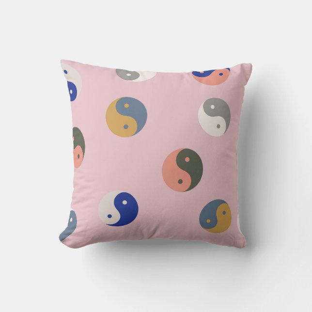 Yin and yang seamless pattern,repeatable spiritual cushion (Front)