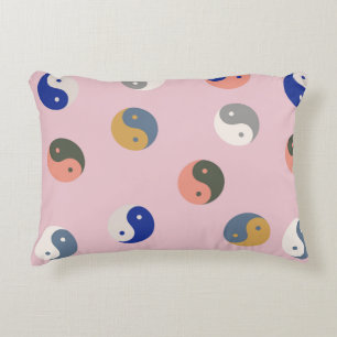 Yin and yang seamless pattern,repeatable spiritual decorative cushion