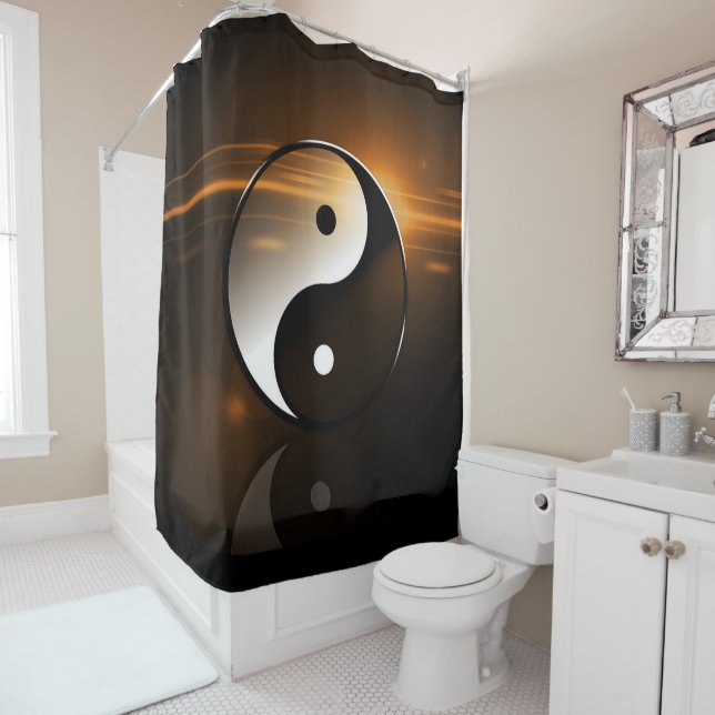 Yin and Yang Shower Curtain (In Situ)