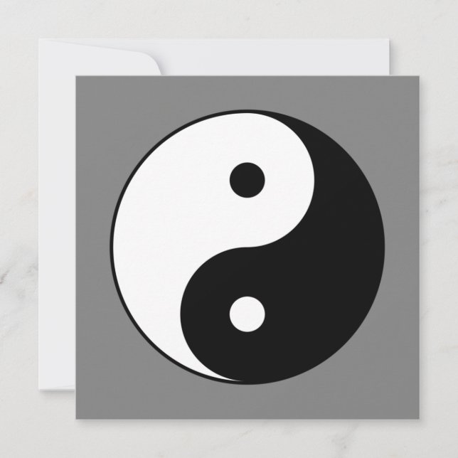 Yin and Yang Symbol (Chinese Taoist Taijitu) Card (Front)