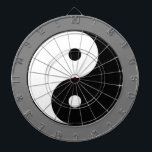Yin and Yang Symbol (Chinese Taoist Taijitu) Dartboard<br><div class="desc">This design features the traditional yin and yang symbol. In Ancient Chinese philosophy, yin and yang (陰陽) is a concept of dualism, describing how seemingly opposite or contrary forces may actually be complementary, interconnected and interdependent in the natural world, and how they may give rise to each other as they...</div>