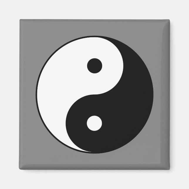 Yin and Yang Symbol (Chinese Taoist Taijitu) Magnet (Front)