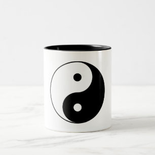 Yin and Yang Symbol (Chinese Taoist Taijitu) Two-Tone Coffee Mug