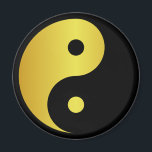 Yin and Yang symbol | Gold asian philosophy zen Magnet<br><div class="desc">Yin and Yang symbol | Gold asian philosophy zen</div>