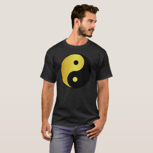 Yin and Yang symbol   Gold asian philosophy zen T-Shirt