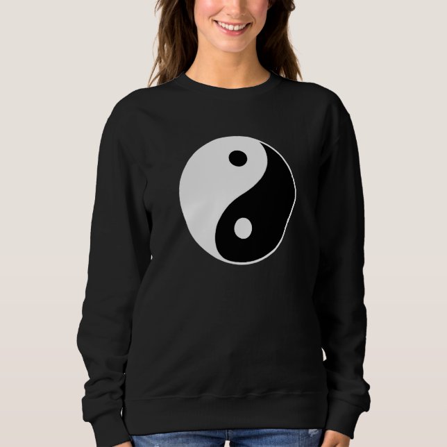 Yin And Yang Symbol Peace Love Balance Yoga Tai Ch Sweatshirt (Front)