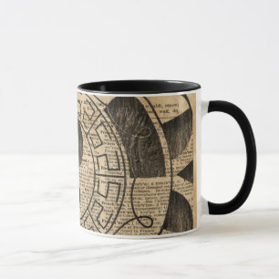 Yin And Yang Symbol Taijitu Mandala Vintage Dictio Mug