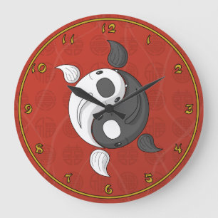 Yin and Yang the Koi Clock