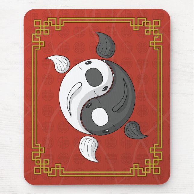 Yin and Yang the Koi Mousepad (Front)