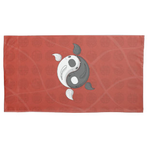 Yin and Yang the Koi Pillow Case
