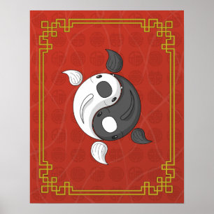Yin and Yang the Koi Poster