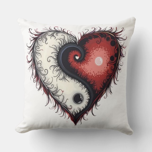 Yin and Yang Throw Pillow (Front)