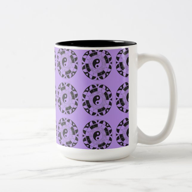 Yin and Yang Tiled Asian Symbol Mug (Right)