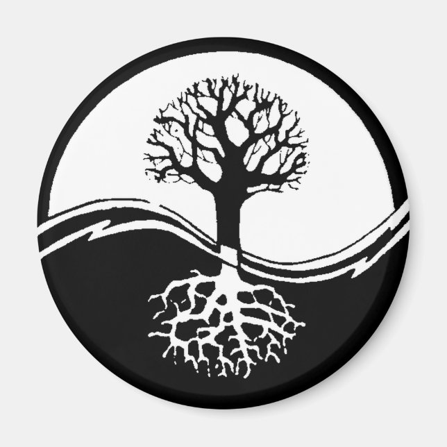 Yin and yang tree of life magnet (Front)