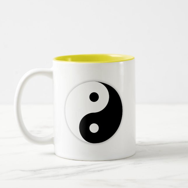 Yin and Yang Two-Tone Coffee Mug (Left)