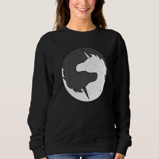 Yin and Yang Unicorn Mythical Creatures Meditation Sweatshirt