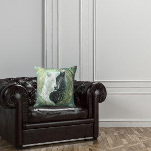 Yin and Yang Wolves Cushion