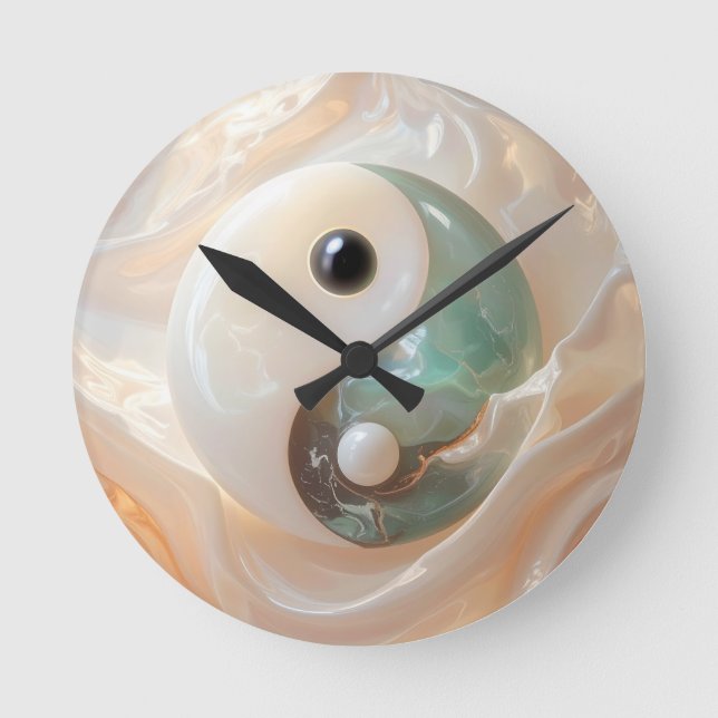 YIN AND YANG - Yijing Round Clock (Front)