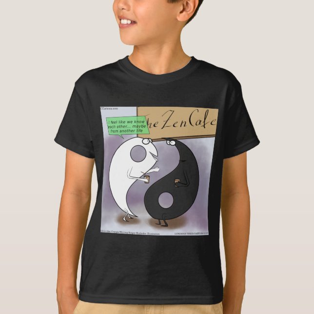 Yin Meets Yang Zen Funny T-Shirt (Front)