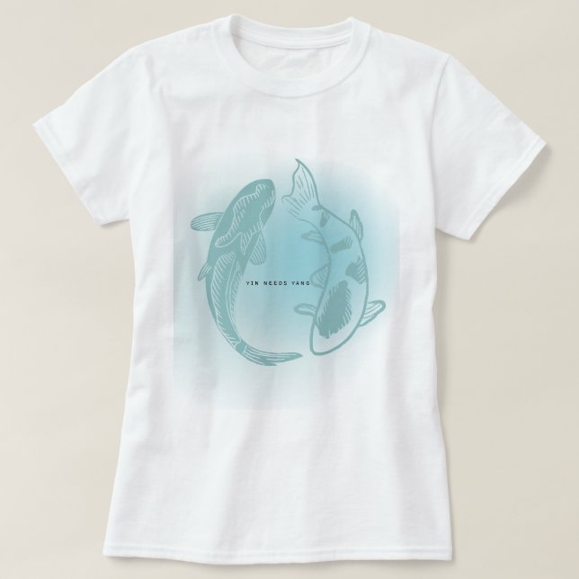 Yin Needs Yang – Koi Balance T-Shirt (Design Front)