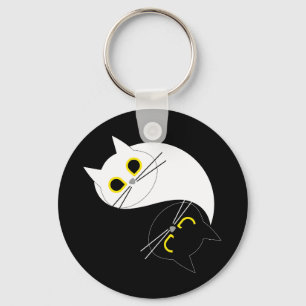 YIN OR YANG yoga cat key ring