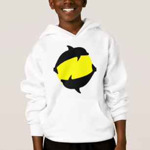 yin yand cute dolphins on sun
