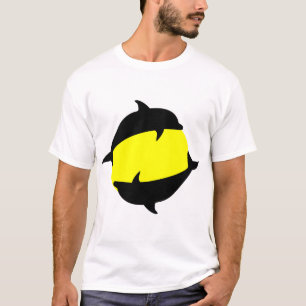 yin yand cute dolphins on sun T-Shirt