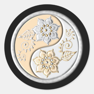 Yin Yang 2 Classic Round Sticker