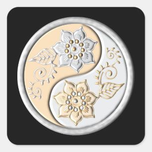 Yin Yang 2 Square Sticker