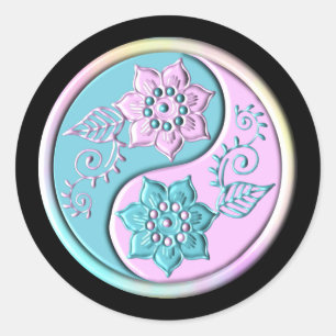 Yin Yang 3 Classic Round Sticker