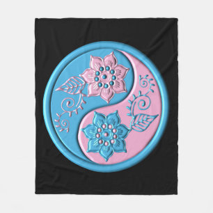 Yin Yang 4 Fleece Blanket