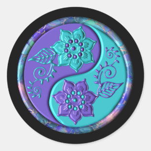 Yin Yang 5 Classic Round Sticker