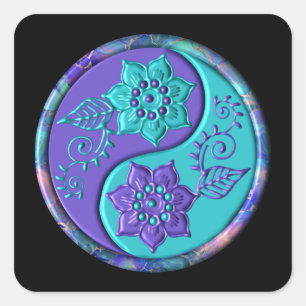 Yin Yang 5 Square Sticker