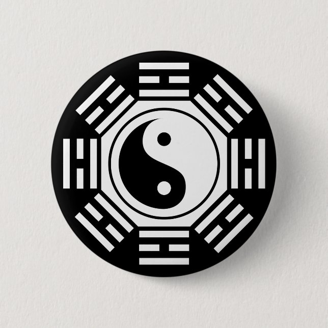 YIN & YANG 6 CM ROUND BADGE (Front)
