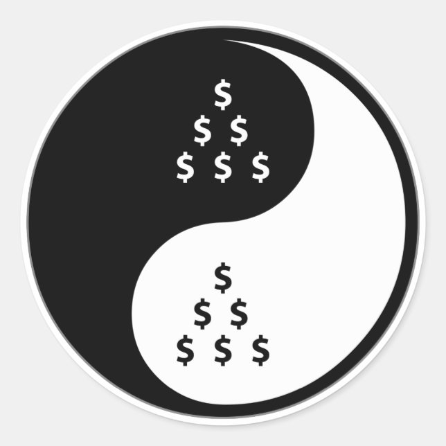 Yin Yang Accounting Classic Round Sticker (Front)
