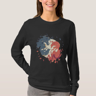 Yin Yang Animal Art, Spirit wolves T-Shirt