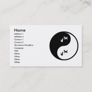 Yin Yang Animal Control Business Card