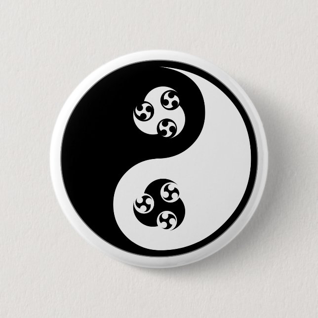 Yin Yang Anime 6 Cm Round Badge (Front)
